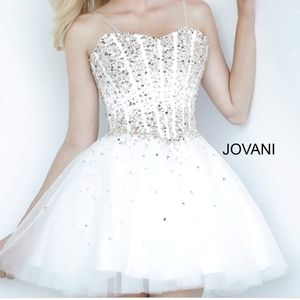 Jovani kids party dress size 14 white
